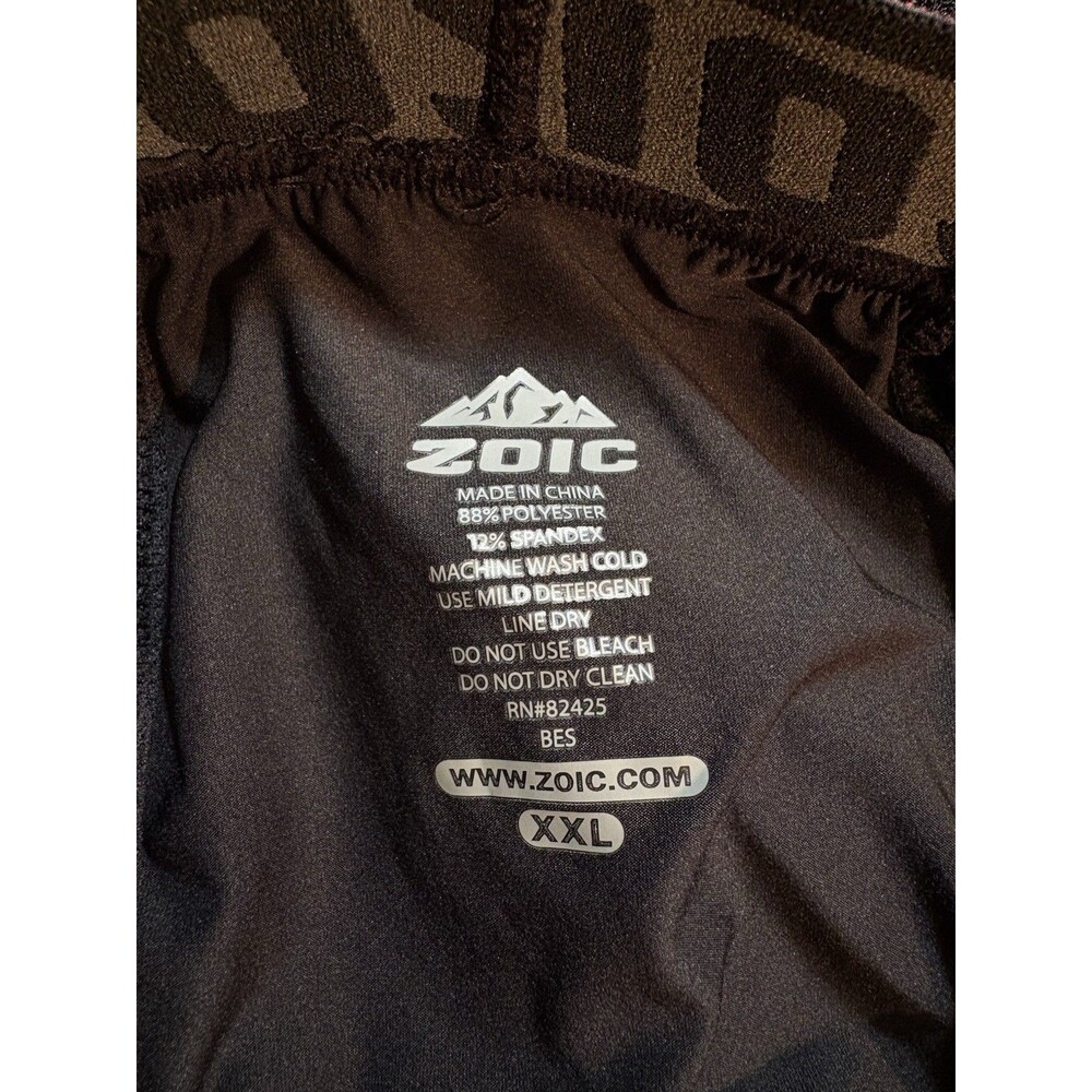 Cycling Padded Liner, Zoic Essential 9" Black, XXL  RN# 82425 EXCELLENT